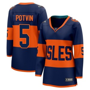 Denis Potvin Women's Fanatics Branded New York Islanders Breakaway Navy 2024 Stadium Series Jersey