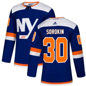 Ilya Sorokin Men's Adidas New York Islanders Authentic Blue Alternate Jersey