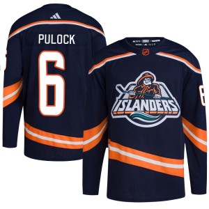 Ryan Pulock Men's Adidas New York Islanders Authentic Navy Reverse Retro 2.0 Jersey