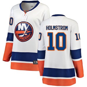 Simon Holmstrom Women's Fanatics Branded New York Islanders Breakaway White Away Jersey