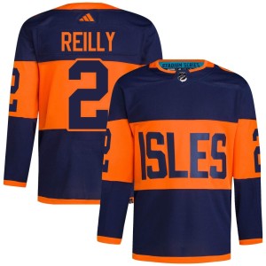Mike Reilly Men's Adidas New York Islanders Authentic Navy 2024 Stadium Series Primegreen Jersey