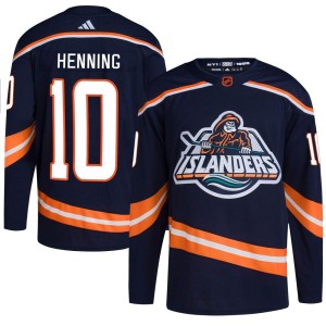 Lorne Henning Youth Adidas New York Islanders Authentic Navy Reverse Retro 2.0 Jersey
