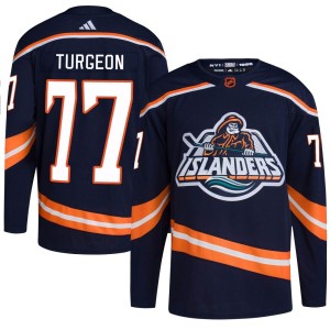 Pierre Turgeon Youth Adidas New York Islanders Authentic Navy Reverse Retro 2.0 Jersey