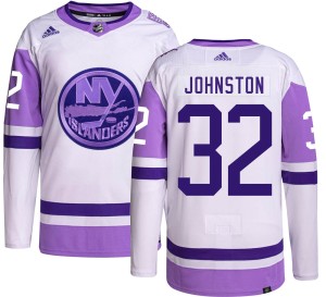 Ross Johnston Youth Adidas New York Islanders Authentic Hockey Fights Cancer Jersey
