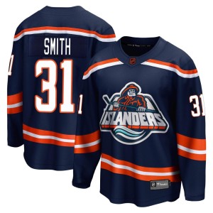 Billy Smith Men's Fanatics Branded New York Islanders Breakaway Navy Special Edition 2.0 Jersey