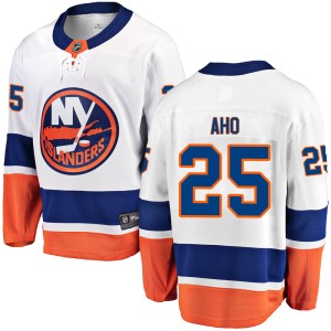 Sebastian Aho Youth Fanatics Branded New York Islanders Breakaway White Away Jersey