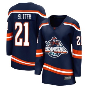 Brent Sutter Women's Fanatics Branded New York Islanders Breakaway Navy Special Edition 2.0 Jersey